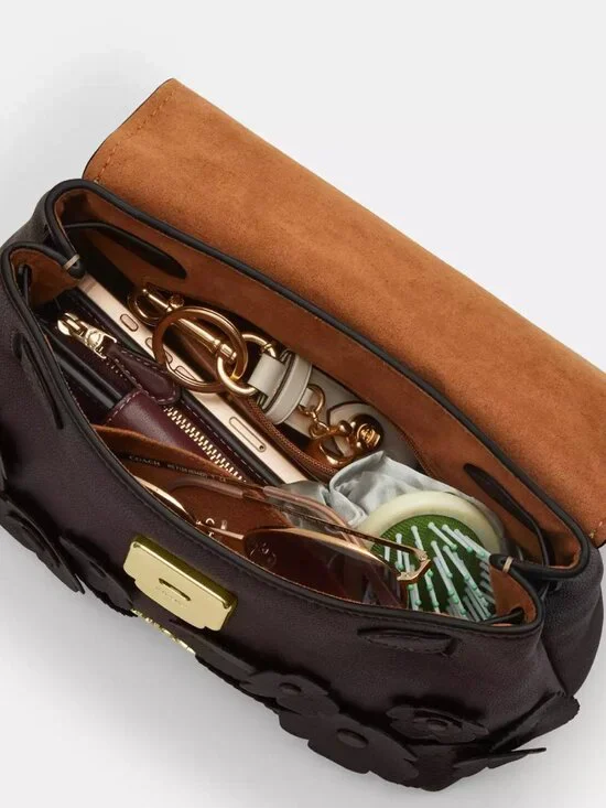 COACH CDY44 Emory Top Handle Bag with Floral Appliqué in Maple *SEALED* - Picture 6 of 10